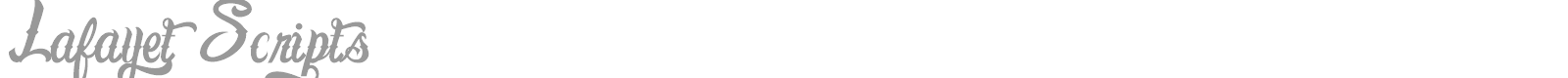 Lafayet Scripts font preview